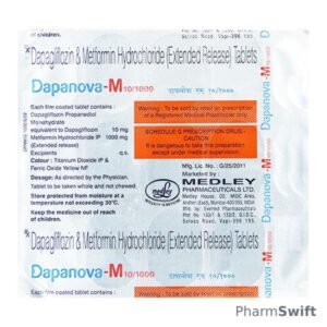 DAPANOVA M 10/1000 Tablet 15's