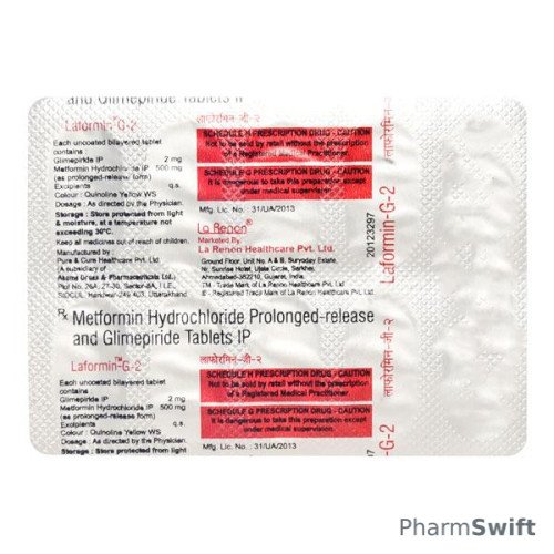 Laformin G 2/500mg Tablet 10'S