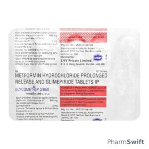 Glycomet GP 3/850mg Tablet 10'S