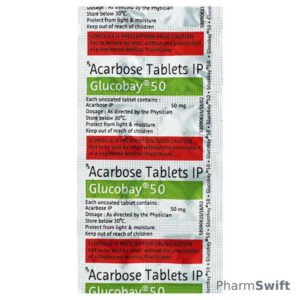 Glucobay 50mg Tablet 10'S