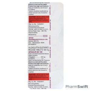 INTAGLIP OD 100 Tablet 10's
