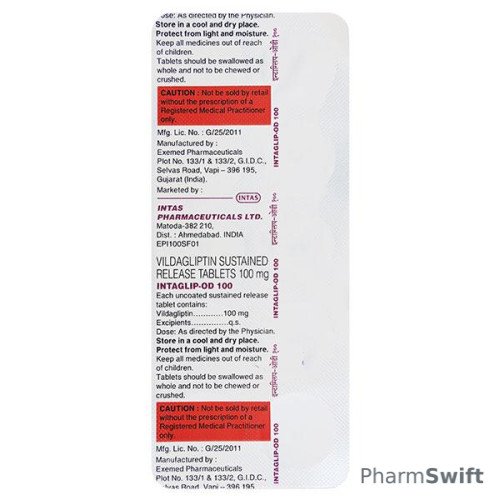 INTAGLIP OD 100 Tablet 10's