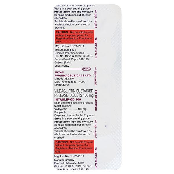 INTAGLIP OD 100 Tablet 10's