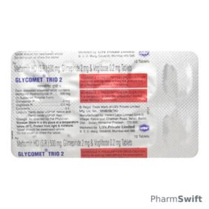 Glycomet Trio 2mg Tablet 10'S