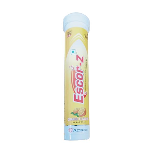 ESCOR Z SUGAR FREE ORANGE FLAVOUR Effervescent Tablet 20's