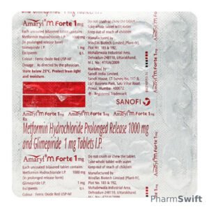 Amaryl M Forte 1mg Tablet 15'S