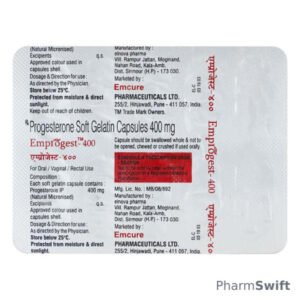 Emprogest 400mg Capsule 10'S