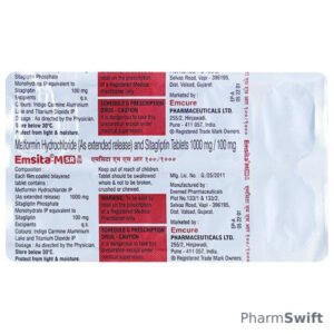 EMSITA M SR 100/1000 Tablet 10's