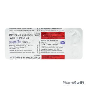 Glycomet 850mg Tablet 10'S