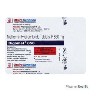 Bigomet 850mg Tablet 10'S
