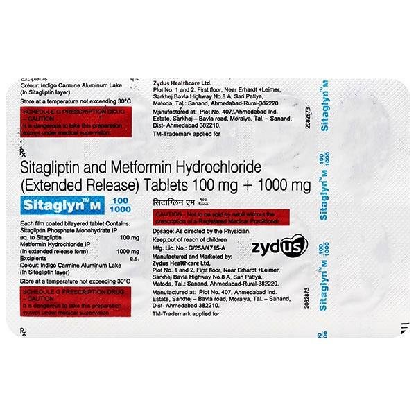 SITAGLYN M 100/1000 Tablet 10's