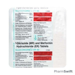 GLUCONORM Z XR 60mg Tablet 15's