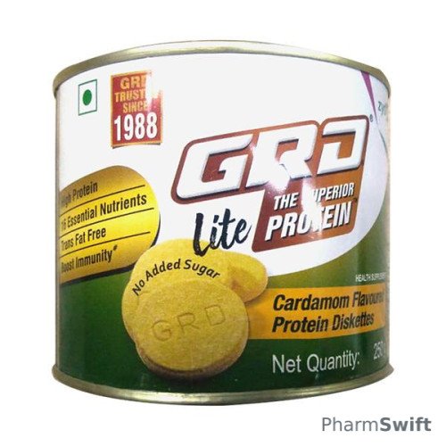 GRD LITE THE SUPERIOR PROTEIN NO ADDED SUGAR CARDAMOM FLAVOURED Diskettes 250g