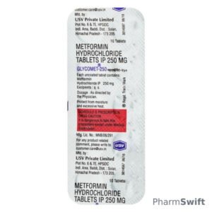 Glycomet 250mg Tablet 10'S