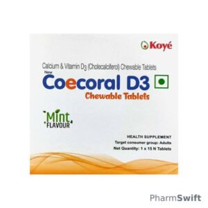 COECORAL D3 NEW MINT FLAVOUR Chewable Tablet 15's