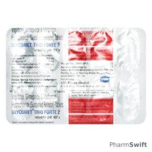 Glycomet Trio Forte 2mg Tablet 10'S