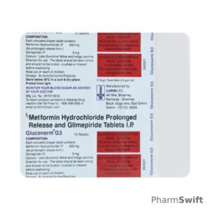 Gluconorm G 3mg Tablet 15'S