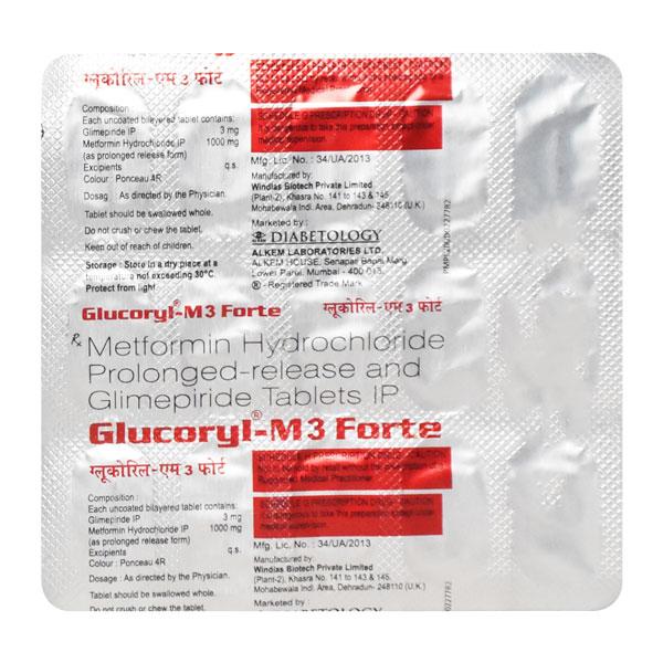 Glucoryl M3 Forte Tablet 15'S