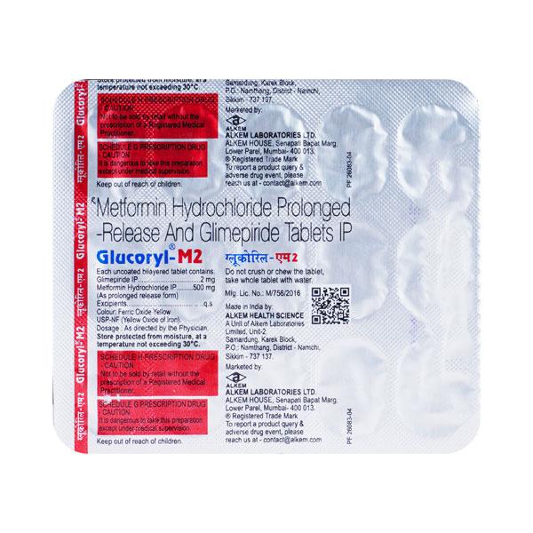 Glucoryl M 2mg Tablet 15'S