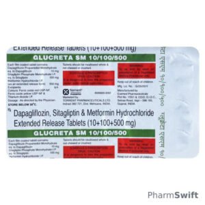 GLUCRETA SM 10/100/500 Tablet 10's