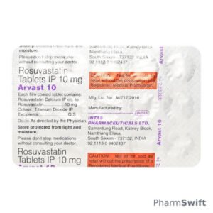 Arvast 10mg Tablet 15'S