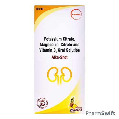 ALKASHOT B6 DELICIOUS PINEAPPLE FLAVOUR SUGAR FREE Oral Solution 200ml