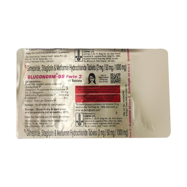 GLUCONORM GS FORTE 2 Tablet 10's