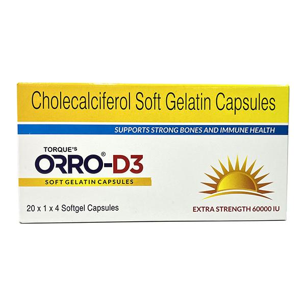 ORRO D3 Soft Gelatin Capsule 4's