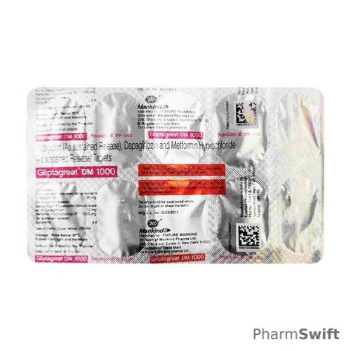 GLIPTAGREAT DM 1000 Tablet 10's