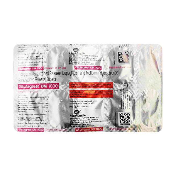 GLIPTAGREAT DM 1000 Tablet 10's