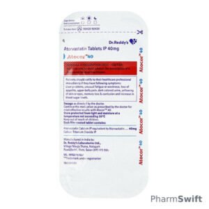 Atocor 40mg Tablet 15'S