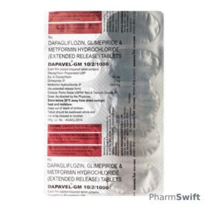 DAPAVEL GM 10/2/1000 Tablet 10's