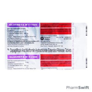 GLUCRETA M 5 + 500 Tablet 10's