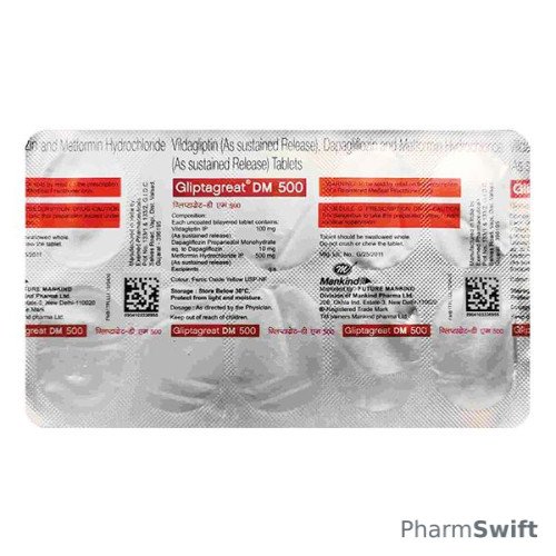 GLIPTAGREAT DM 500 Tablet 10's