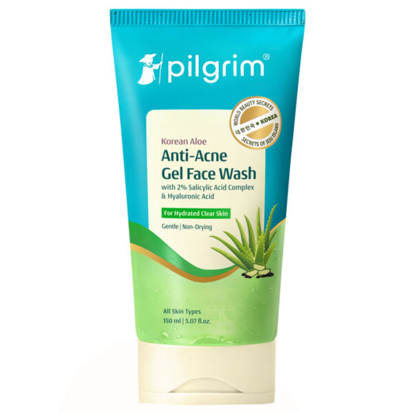 Pilgrim Korean Aloe Anti-Acne Gel Face Wash, 150 ml