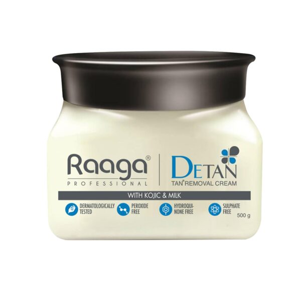 Raaga Professional De-Tan Pack with Kojic, Lactic Acid & Arbutin | Tan Removal Cream |  500g