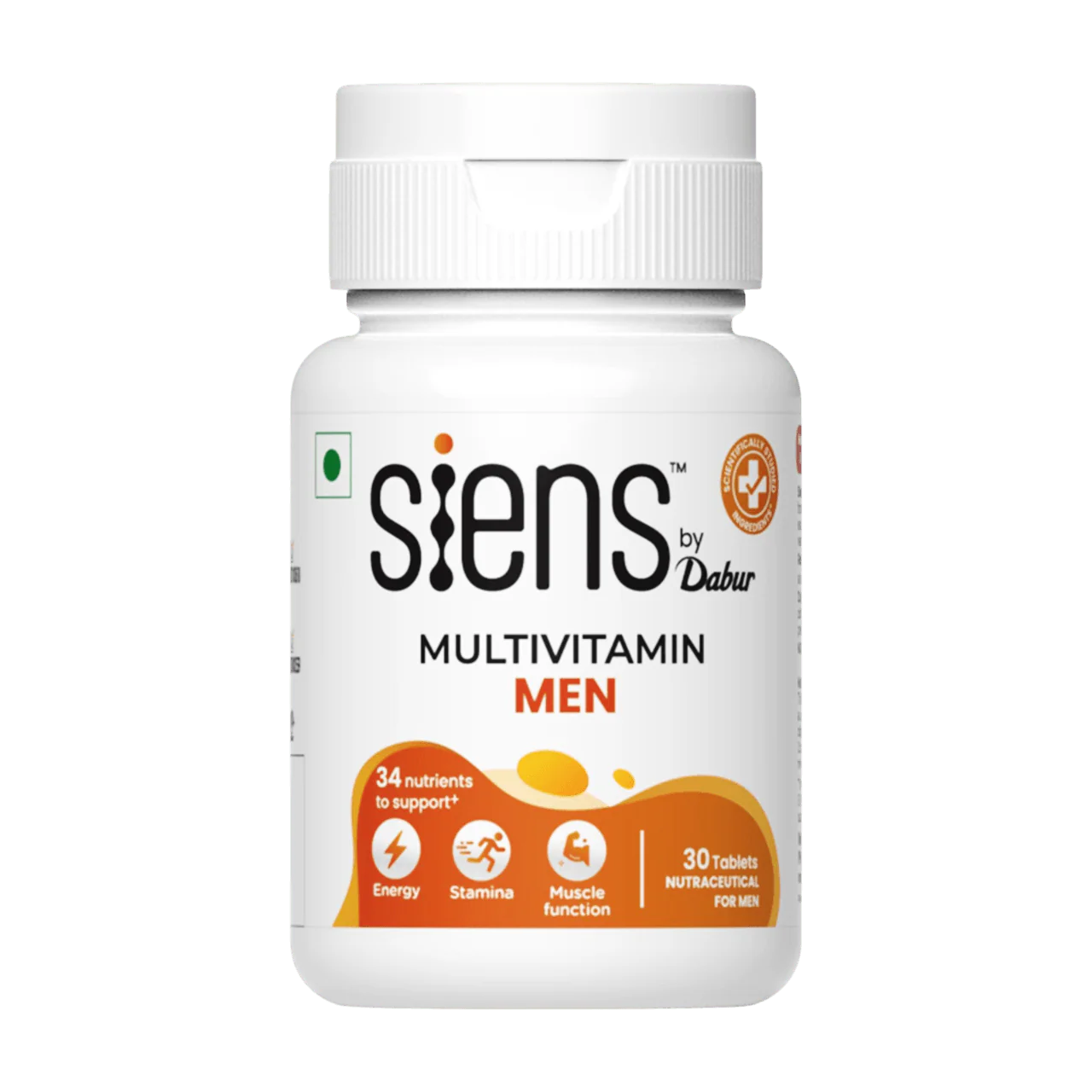 Siens By Dabur Multivitamin for Men | 34 nutrients to Support Energy, Muscle Function & Stamina