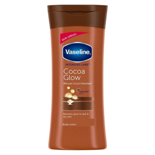 Vaseline Intensive Care Cocoa Glow Body Lotion 90 ml | With Cocoa Butter | Provides 48 hrs Of Moisturization | Non Greasy & Fast Absorbing | For Dry Skin