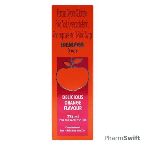 Hemfer delicious orange flavour Syrup 225ml