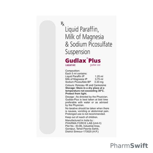 Gudlax Plus Sugar Free Peppermint Flavour Suspension 110ml