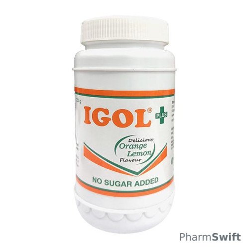 IGOL PLUS DELICIOUS ORANGE LEMON FLAVOUR NO SUGAR ADDED Powder 250g
