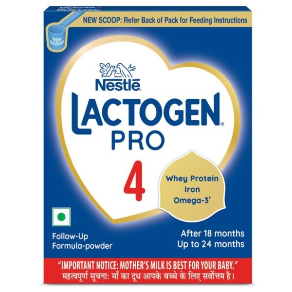 Lactogen Pro 4, Follow-Up Formula With Iron, Whey Protein And Vitamins, After 18 Months Up To 24 Months, Bag-In-Box Pack, 400 gm