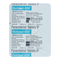 Dolopar 650mg Tablet 15'S
