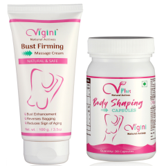 Vigini Body Shaping Capsule 30's + Bust Firming Massage Cream 100 ml