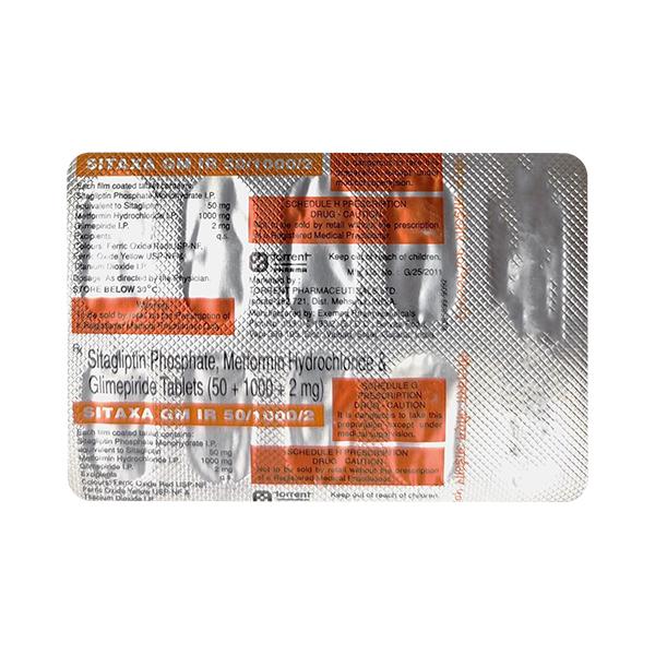 SITAXA GM IR 2/50/1000 Tablet 10's