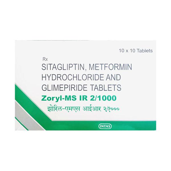 ZORYL MS IR 2/1000 Tablet 10's