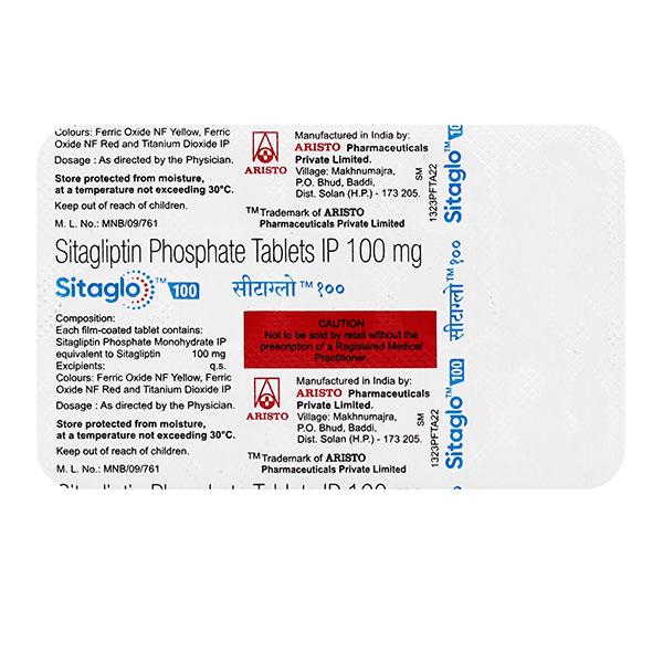 SITAGLO 100 Tablet 15's