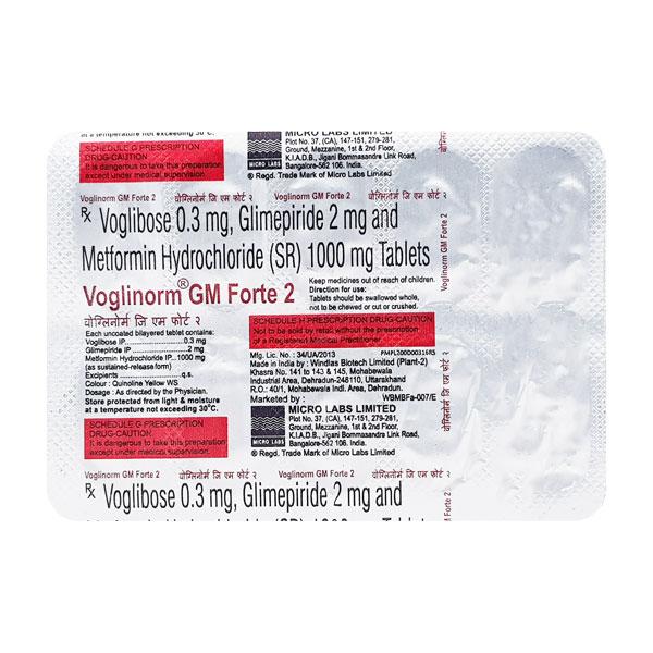 Voglinorm GM Forte 2mg Tablet 10'S