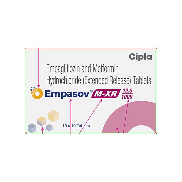EMPASOV M XR 12.5/1000 Tablet 10's