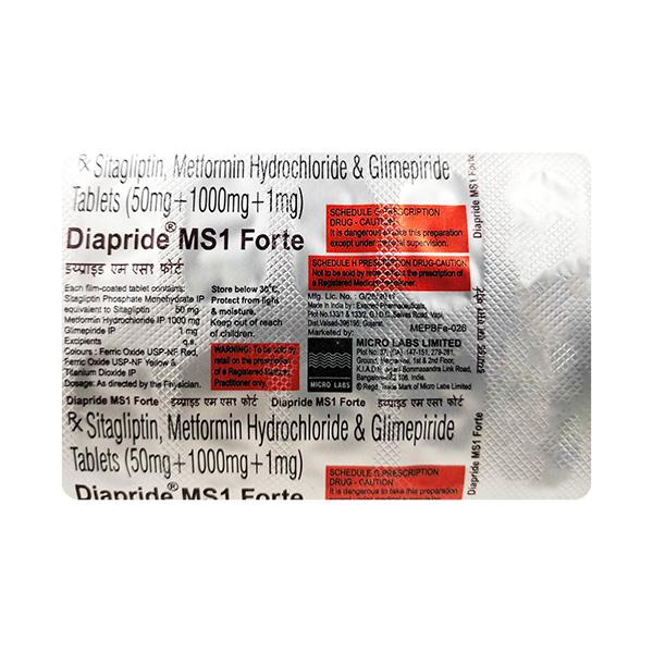 DIAPRIDE MS 1 FORTE Tablet 10's